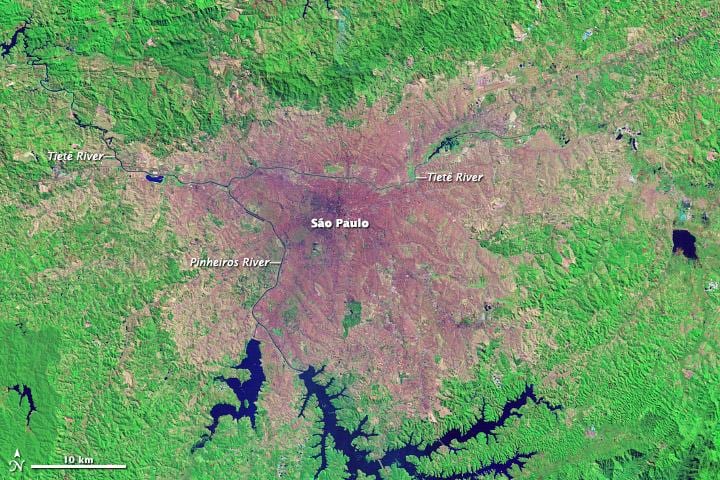 São Paulo的地形图