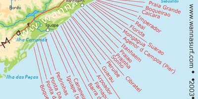 圣保罗海滩的地图
