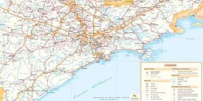 São Paulo高速公路的地图