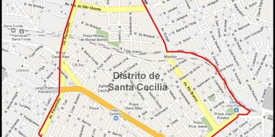 地图的santa cecilia圣保罗